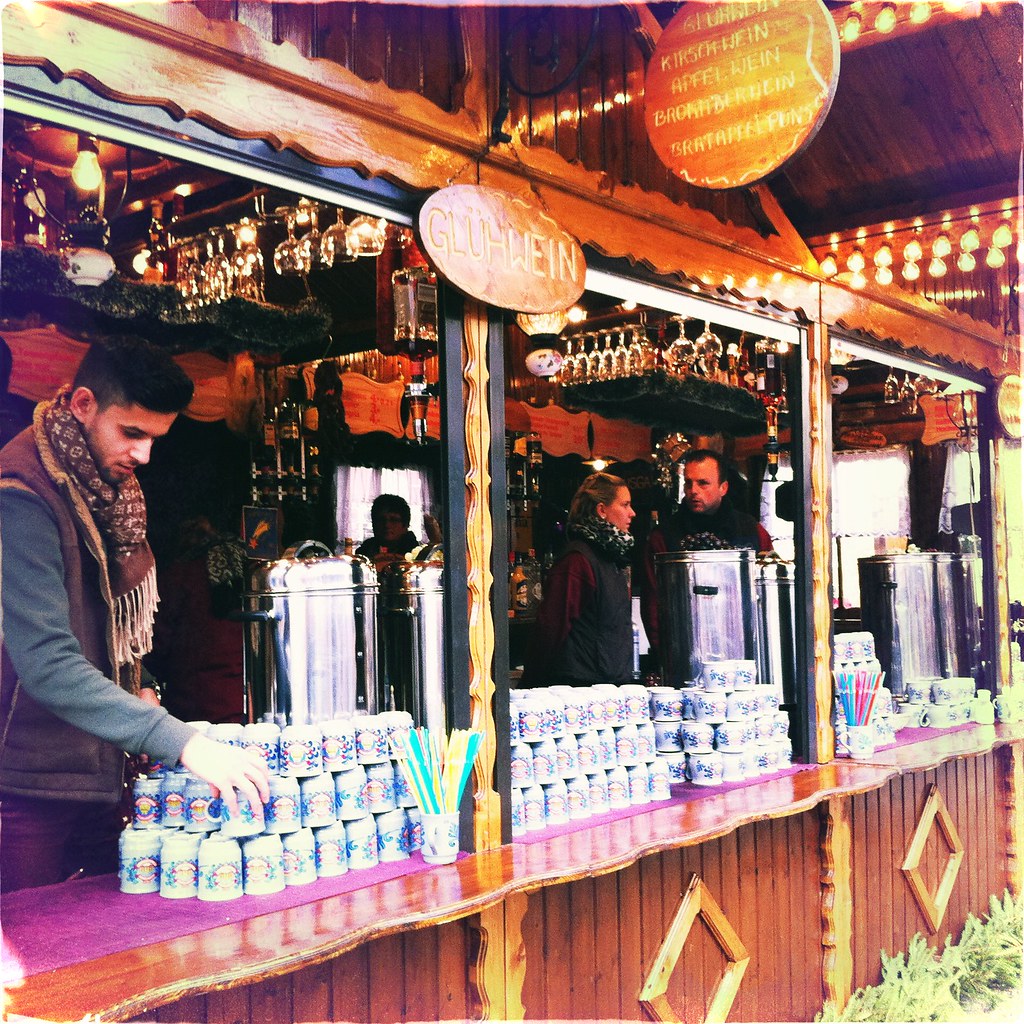 Un stand de vin chaud en Allemagne