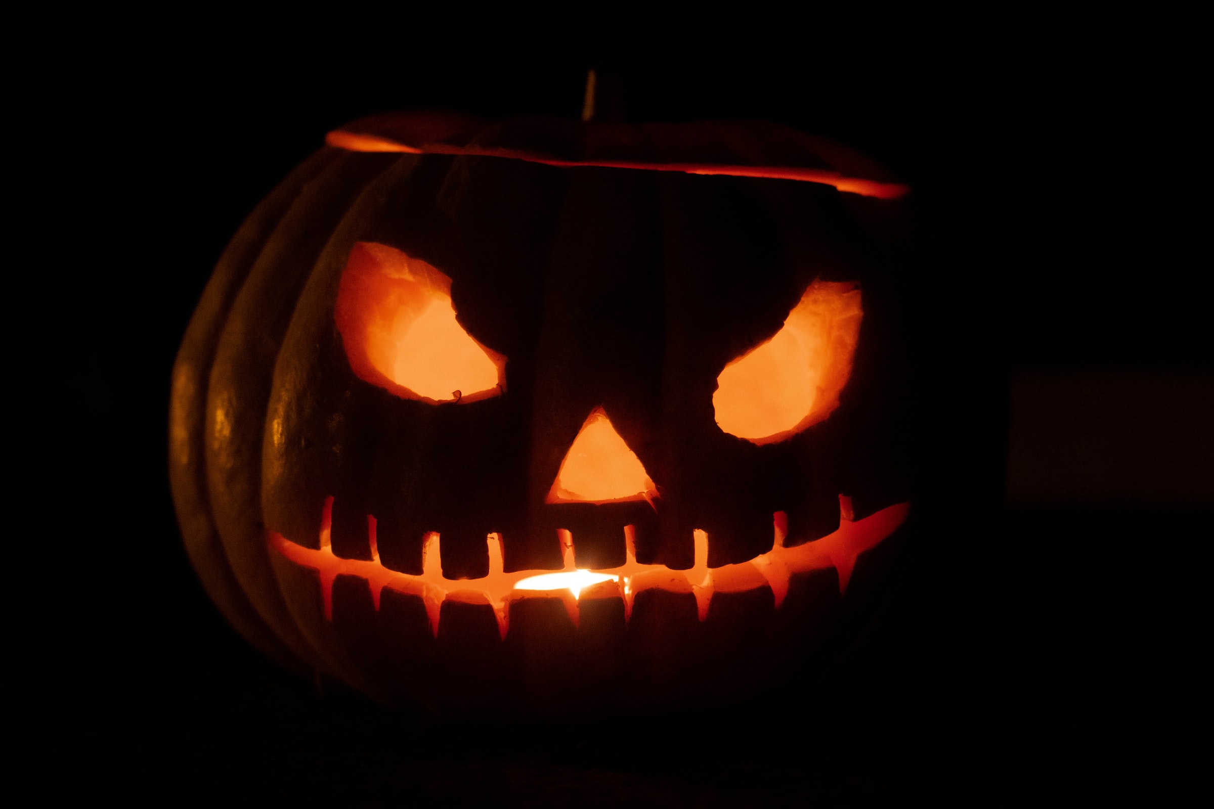 Une citrouille en Jack-o-Lantern